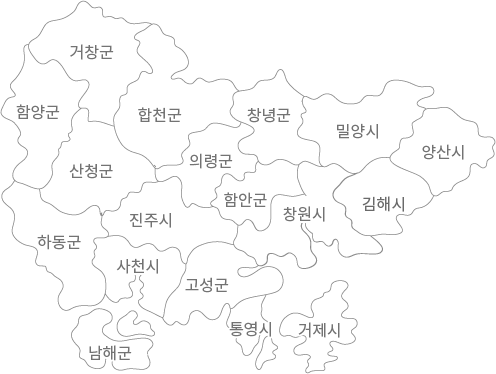 경상남도 지도